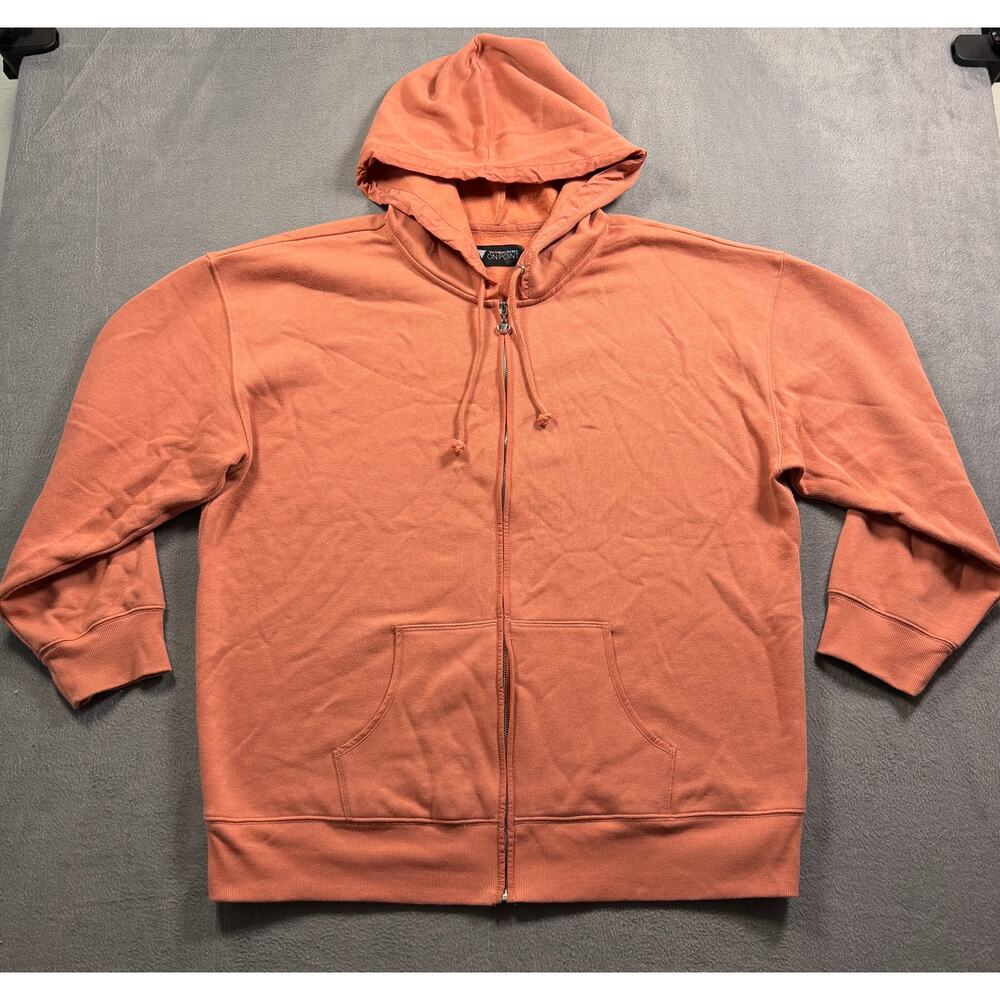 Victoria's Secret VS On Point Coral Peach Full Zip Hoodie Jacket Women Size‎ L